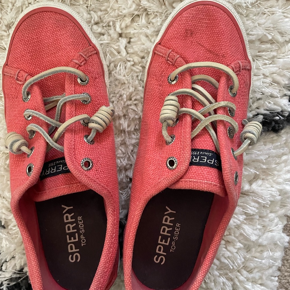 Pink Sperry Slip Ons